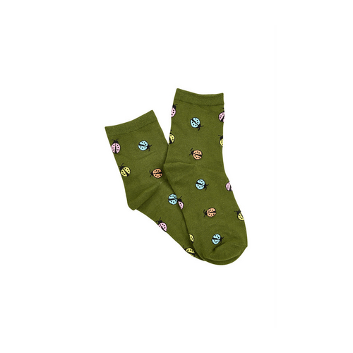 Womens Fine Cotton Fashion Socks - Ladybirds