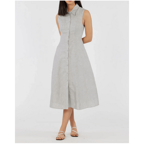 Amelius Vento Linen Dress - Cloud