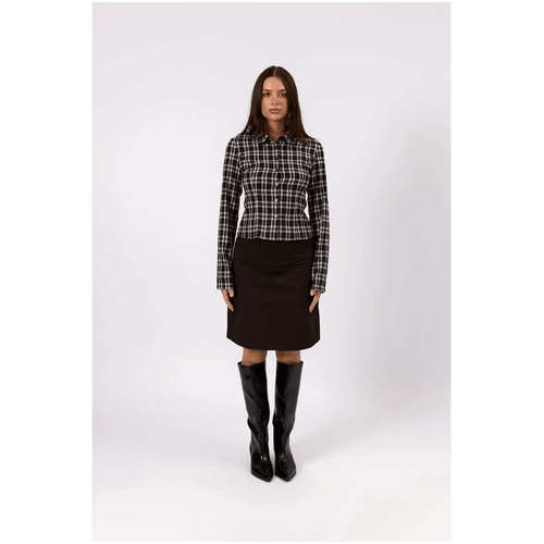 Style Addict Margot Check Shirt - Black