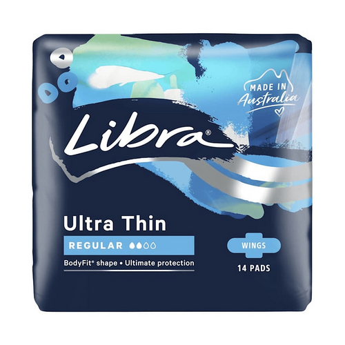 Libra Ultra Thin Pads Regular with Wings 14 Pack