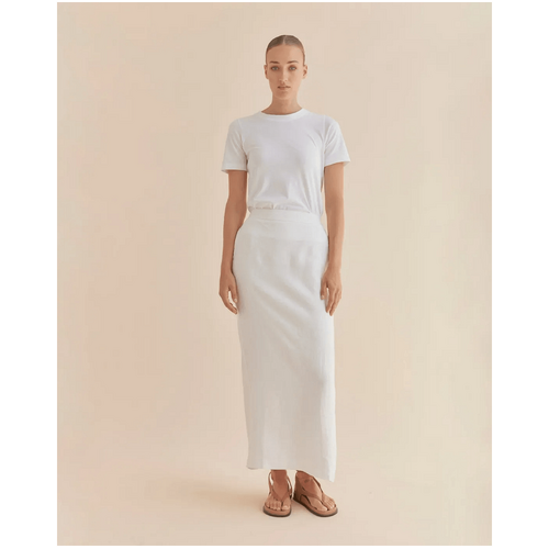 Amelius Mabel Linen Skirt - White
