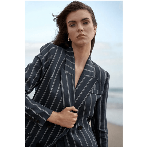 Amelius Polo Linen Pinstripe Blazer