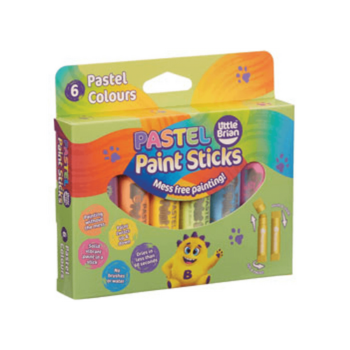 Little Brian Paint Sticks - Pastel 6pk
