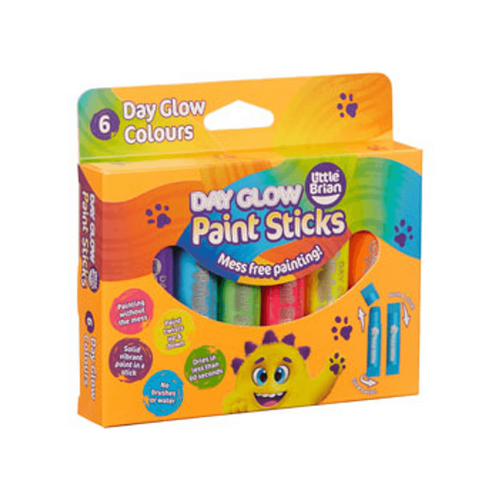 Little Brian Paint Sticks - Day Glow 6pk