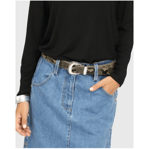 belle &amp; bloom Reset Western Belt - Snake
