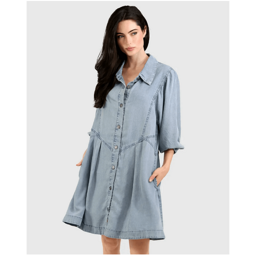 belle &amp; bloom Supercut Denim Dress