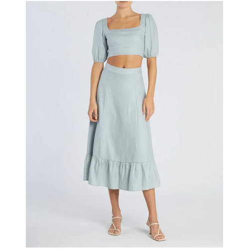 Amelius Violetta Linen Skirt - Periwinkle