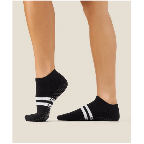 MoveActive Low Rise Grip Socks - Sporty Stripe Black