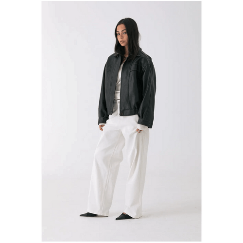 Style Addict Reeve Faux Leather Jacket - Black