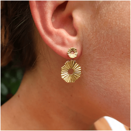 Fabuleux Vous Steel Me Gold Jess Earrings