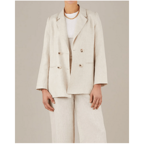 Amelius Azure Linen Blazer - Stone