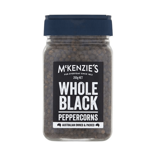 McKenzie's Whole Black Peppercorns 20 Gram