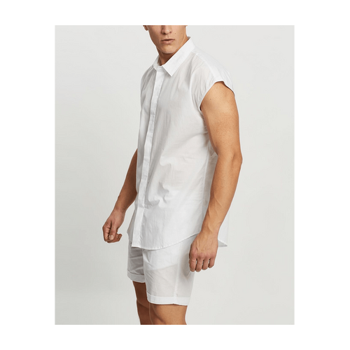 Merlino Street Sleeveless Button-Up Shirt