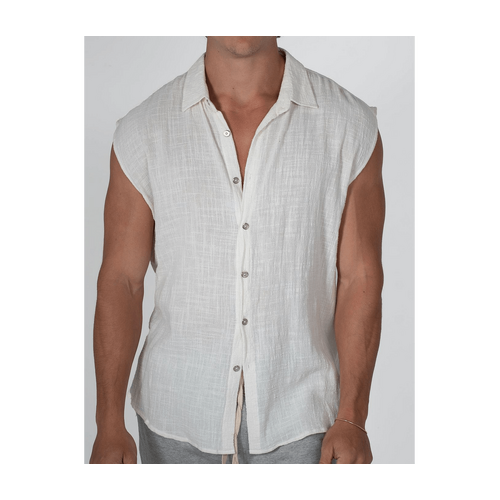 Merlino Street Cotton Rami Sleeveless Shirt