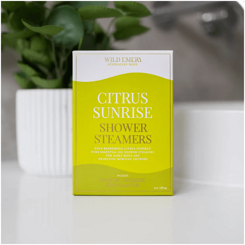 Wild Emery Citrus Sunrise Shower Steamer Four Pack