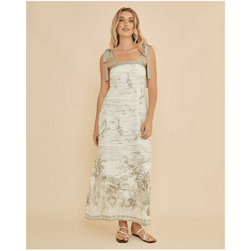 Amelius Eden Shoulder Tie Maxi Dress