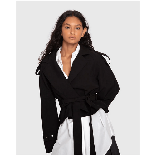 belle &amp; bloom Fast Car Cropped Trench - Black