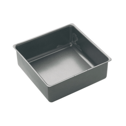 MasterPro Non-Stick Loose Base Square Deep Cake Pan Black