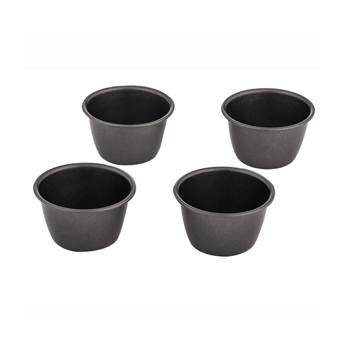 MasterPro Non-Stick Individual Pudding Mould 4pcs Set Black