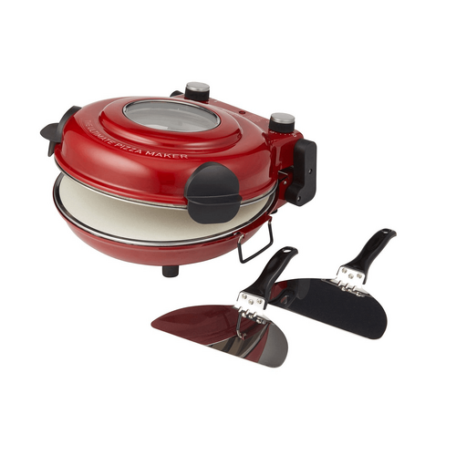MasterPro The Ultimate Pizza Oven with Window Red &amp; Stainless Steel