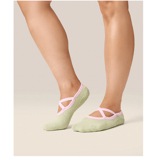 MoveActive Ballet Grip Socks - Sage Petal