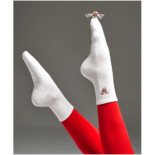 MoveActive Crew Grip Socks - Candy Cane