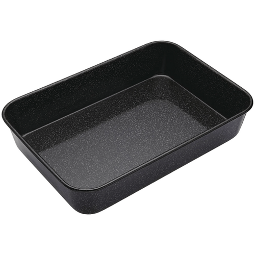 MasterPro Professional Vitreous Enamel Roasting Pan Black