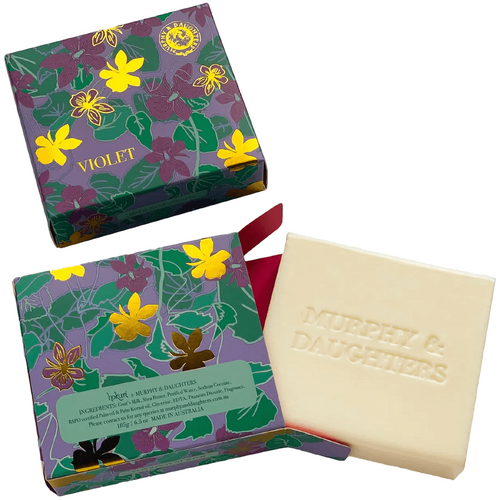 Murphy And Daughters Boxed Violet Soap - 185 grams