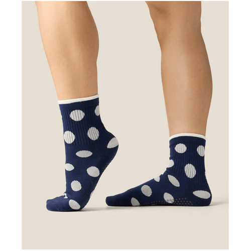 MoveActive Crew Grip Socks - Polka Dot Navy
