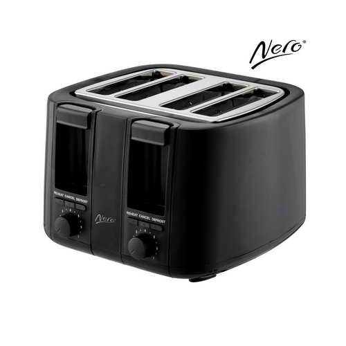 Nero 4 Slice Black Toaster