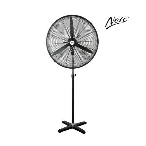 Nero Black Industrial Pedestal Fan 75cm