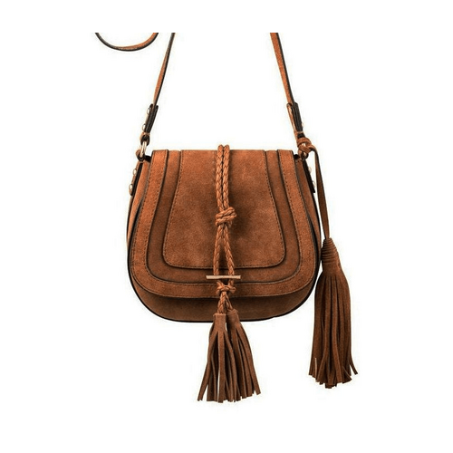Nikki Williams &#39;Harriet&#39; Saddle Bag - Tan Suede