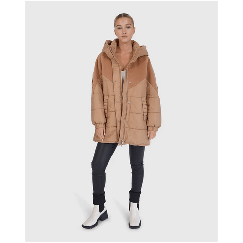 belle &amp; bloom Say It Again Quilted Jacket - Camel