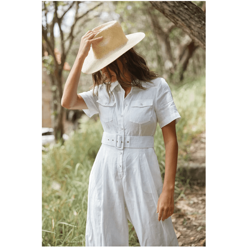 Amelius Portsea Linen Jumpsuit - White