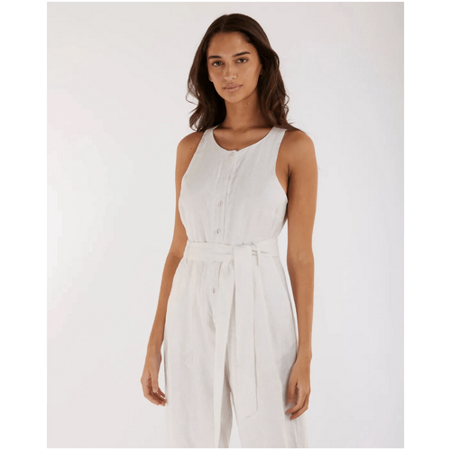 Amelius Imari Linen Jumpsuit - White