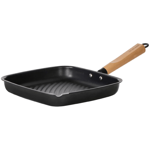 Davis &amp; Waddell Non Stick Carbon Steel Grill Pan Black