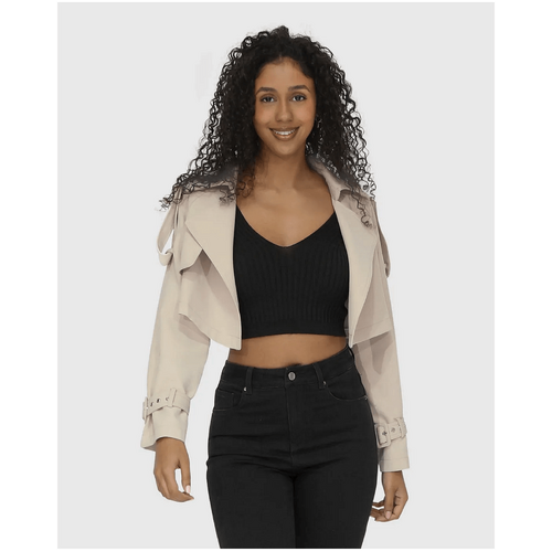 belle &amp; bloom Manhattan Cropped Trench - Sand