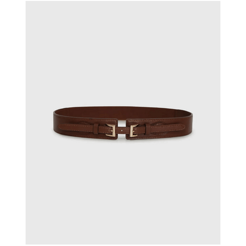 belle &amp; bloom London Fog Leather Waist Belt - Chocolate