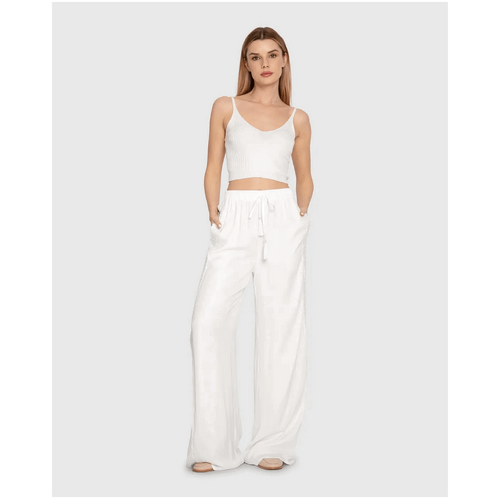 belle &amp; bloom Everywhere All At Once Wide Leg Pant - White