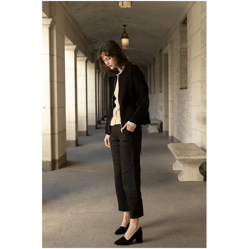 Oneiric Fenna Pleated Black Jacket