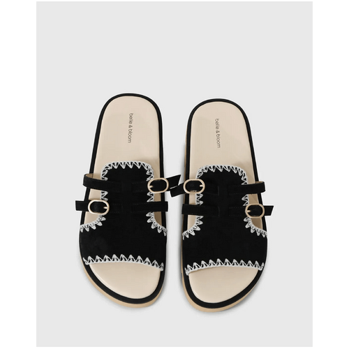belle &amp; bloom Unconditional Love Suede Slide - Black