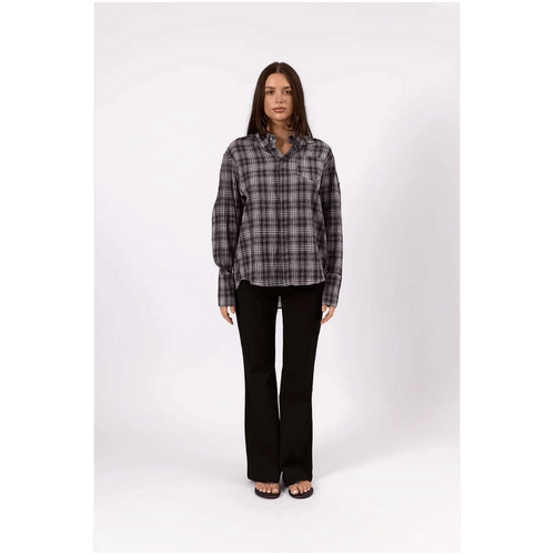 Style Addict Harlow Check Shirt - Black