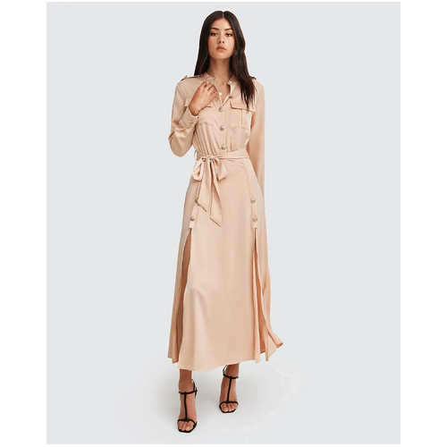 belle &amp; bloom Lover To Lover Maxi Shirt Dress - Champagne