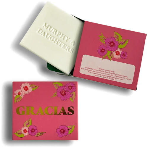 Murphy And Daughters Message on a Soap - GRACIAS