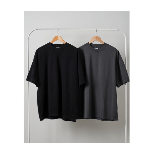 Oversized Tee 2pack: Black, Charcoal