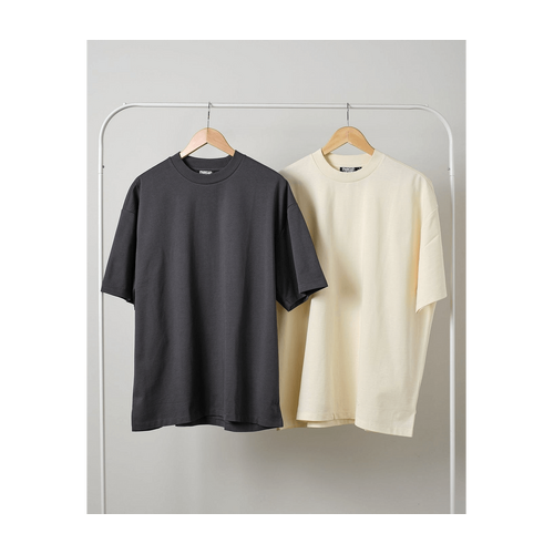 Oversized Tee 2pack: Charcoal, Natural