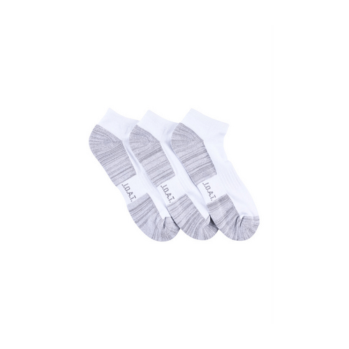 Men&#39;s Cotton Ankle Action Socks with Arch Support - 3 Pack- Black