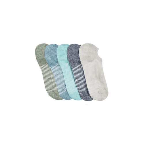 Men&#39;s Cotton Sneaker Socks- 5 Pack - Twisted Rib