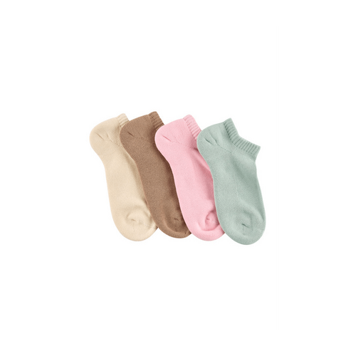 Women&#39;s Combed Cotton Ankle Length Cushioned Sole Socks - 4 Pack- Sage &amp; Rose of 4