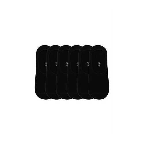 Men&#39;s Cotton Invisible Liners - 6 Pack- Black